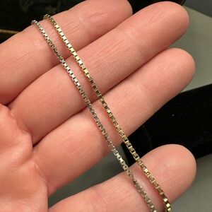 Sterling silver box chain bracelets